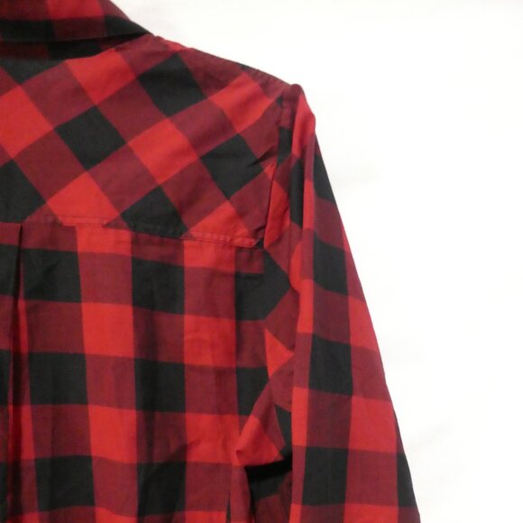 PENNINGTONS | 1X | Red and Black Checkered Flannel Shirt| Chest Pockets | NWT - Picture 13 of 16